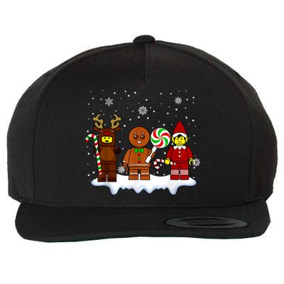Block Brick Building Figure Christmas Master Builder Wool Snapback Cap