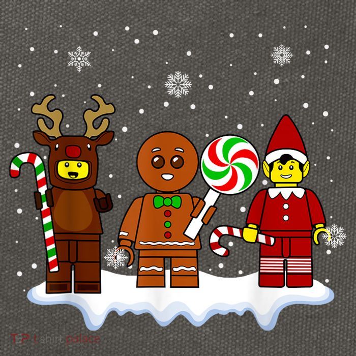 Block Brick Building Figure Christmas Master Builder Cotton Canvas Backpack