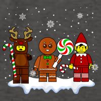 Block Brick Building Figure Christmas Master Builder Vector Backpack