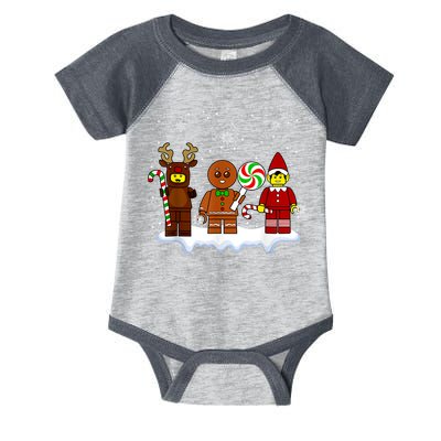 Block Brick Building Figure Christmas Master Builder Infant Baby Jersey Bodysuit