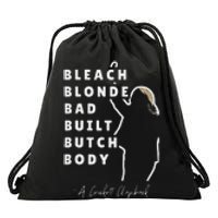 Bleach Blonde Bad Built Butch Body Drawstring Bag