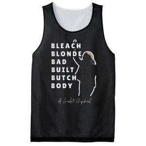 Bleach Blonde Bad Built Butch Body Mesh Reversible Basketball Jersey Tank