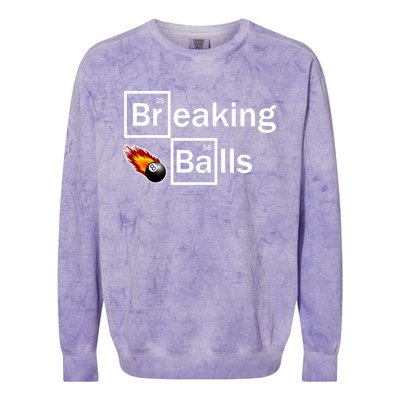 Breaking Balls Billiard Player Pool Snooker 8 Ball Funny Gift Colorblast Crewneck Sweatshirt