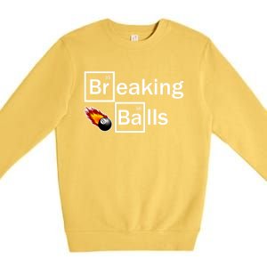 Breaking Balls Billiard Player Pool Snooker 8 Ball Funny Gift Premium Crewneck Sweatshirt