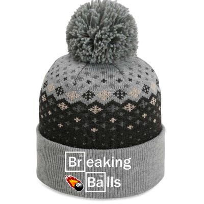 Breaking Balls Billiard Player Pool Snooker 8 Ball Funny Gift The Baniff Cuffed Pom Beanie