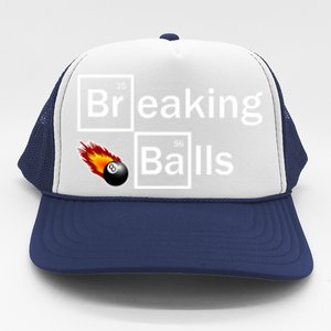 Breaking Balls Billiard Player Pool Snooker 8 Ball Funny Gift Trucker Hat