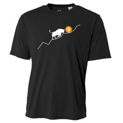 Bitcoin Bull Bullish Crpyto Cooling Performance Crew T-Shirt