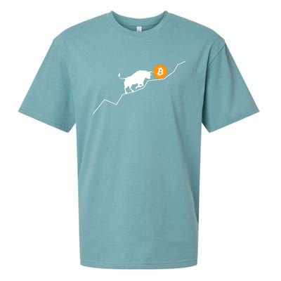 Bitcoin Bull Bullish Crpyto Sueded Cloud Jersey T-Shirt