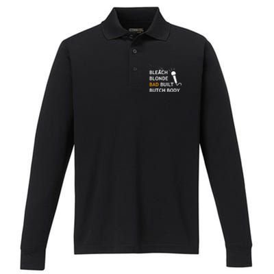 Bold Butch: Bleach Blonde Bad Built Body Gift Performance Long Sleeve Polo