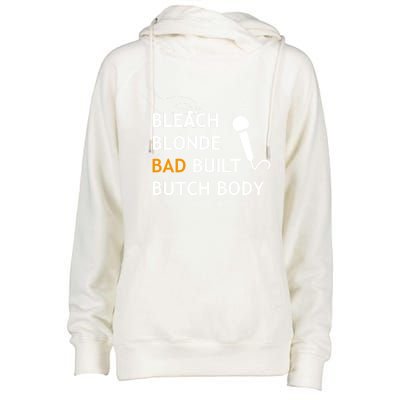 Bold Butch: Bleach Blonde Bad Built Body Gift Womens Funnel Neck Pullover Hood