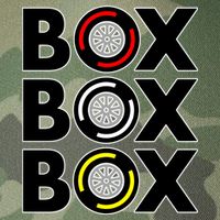 Box Box Box Tire Compound Design Classic Legacy Tie Dye Trucker Hat