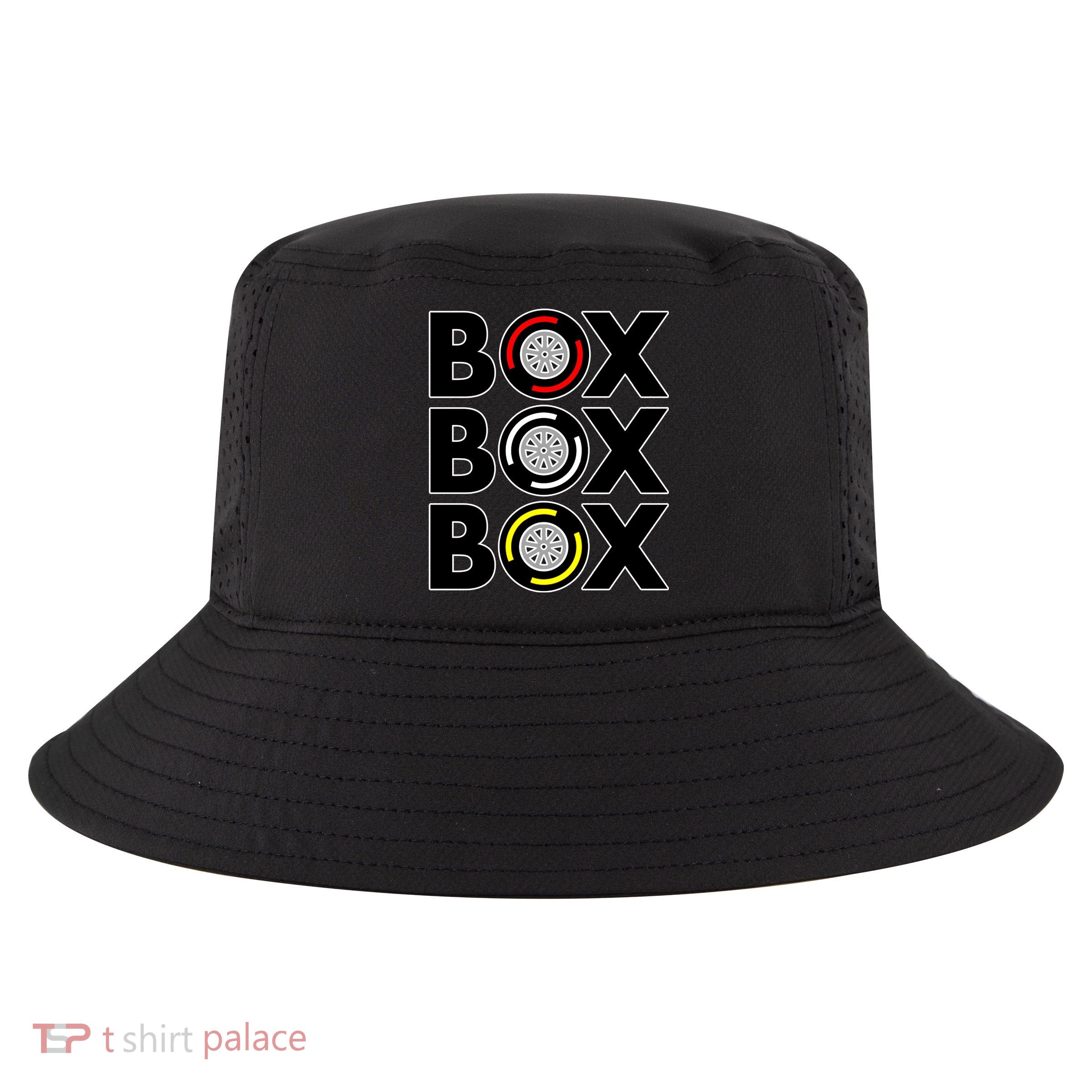 Box Box Box Tire Compound Design Classic Cool Comfort Performance Bucket Hat