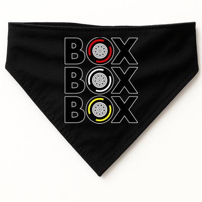 Box Box Box Tire Compound Design Classic USA-Made Doggie Bandana