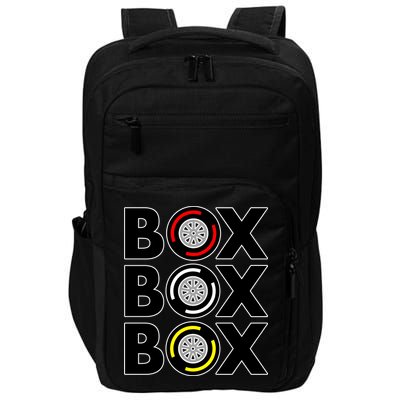 Box Box Box Tire Compound Design Classic Impact Tech Backpack