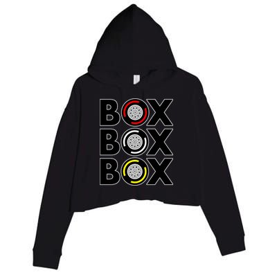 Box Box Box Tire Compound Design Classic Crop Fleece Hoodie