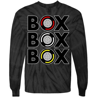 Box Box Box Tire Compound Design Classic Tie-Dye Long Sleeve Shirt