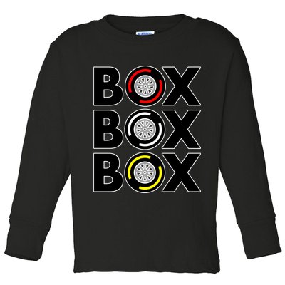 Box Box Box Tire Compound Design Classic Toddler Long Sleeve Shirt