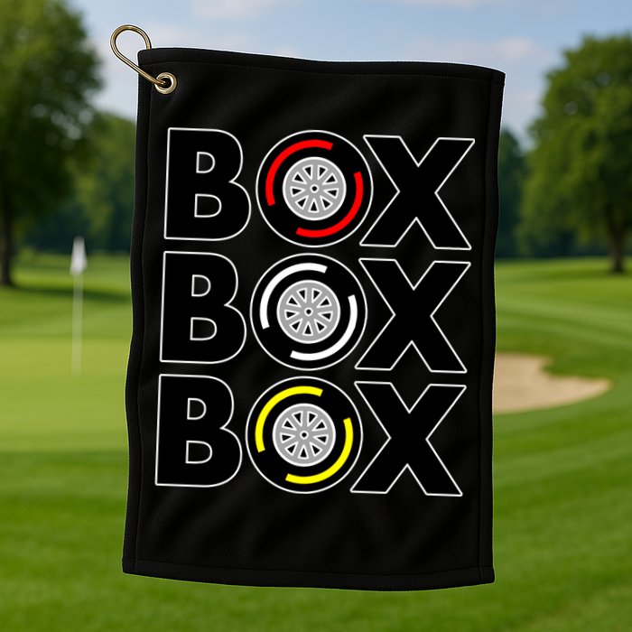 Box Box Box Tire Compound Design Classic Golf Towel