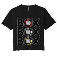 Box Box Box Tire Compound Design Classic Crop Top