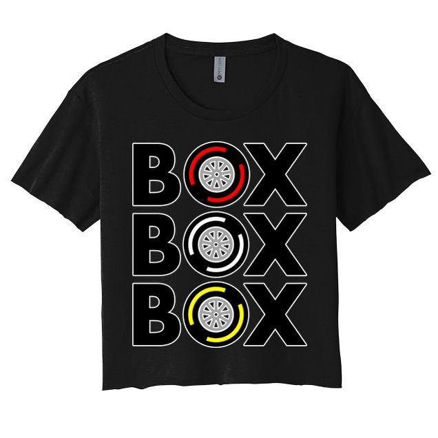Box Box Box Tire Compound Design Classic Crop Top