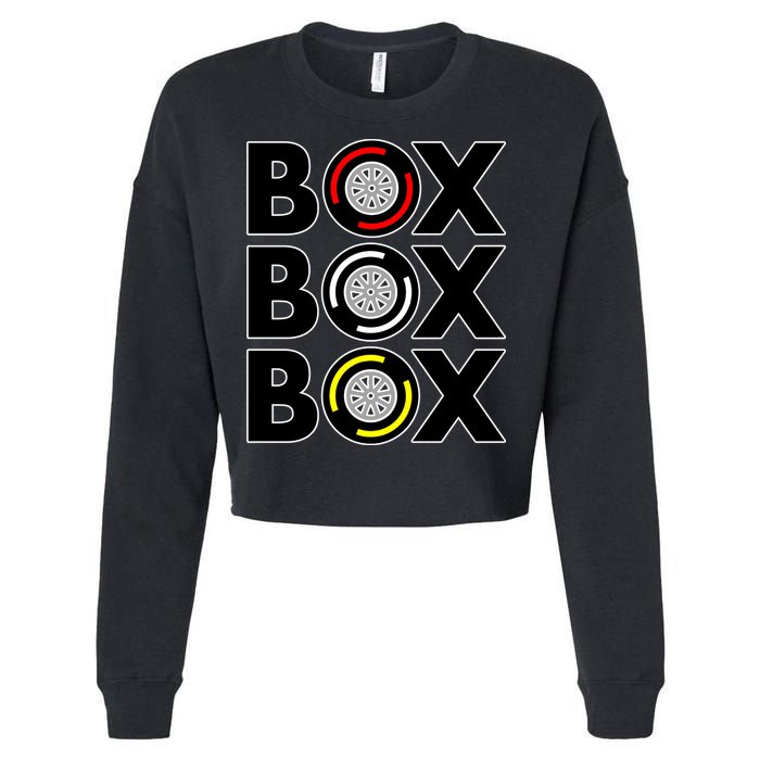 Box Box Box Tire Compound Design Classic Cropped Pullover Crew