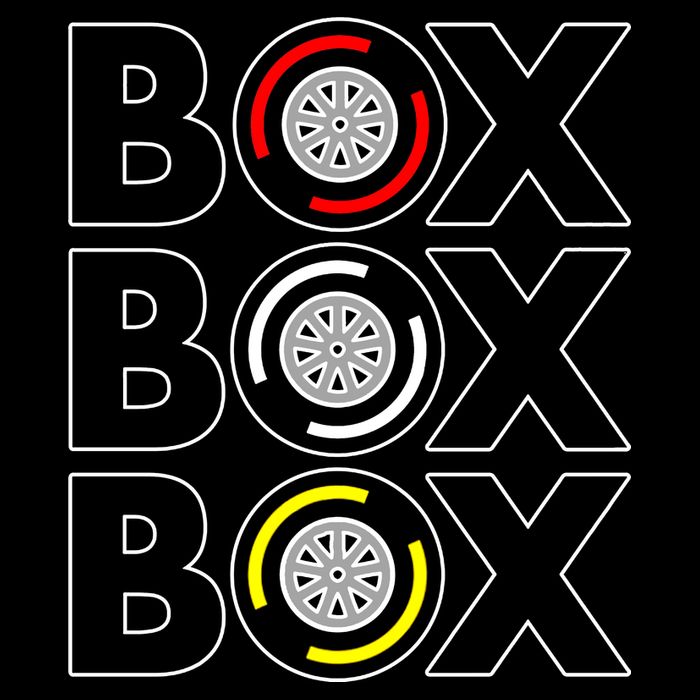 Box Box Box Tire Compound Design Classic Cropped Pullover Crew