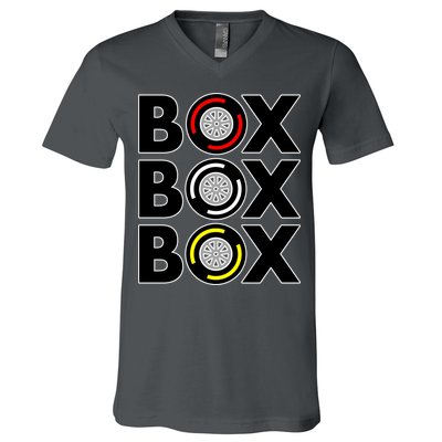 Box Box Box Tire Compound Design Classic V-Neck T-Shirt