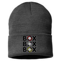 Box Box Box Tire Compound Design Classic Sustainable Knit Beanie
