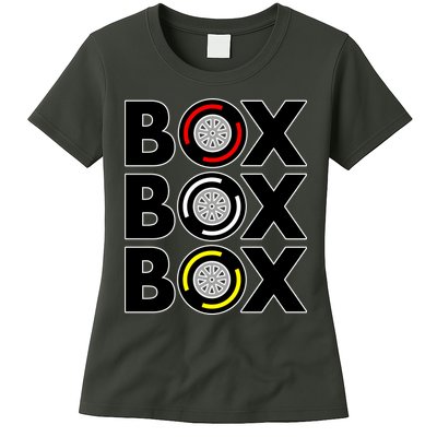 Box Box Box Tire Compound Design Classic Womens T-Shirt