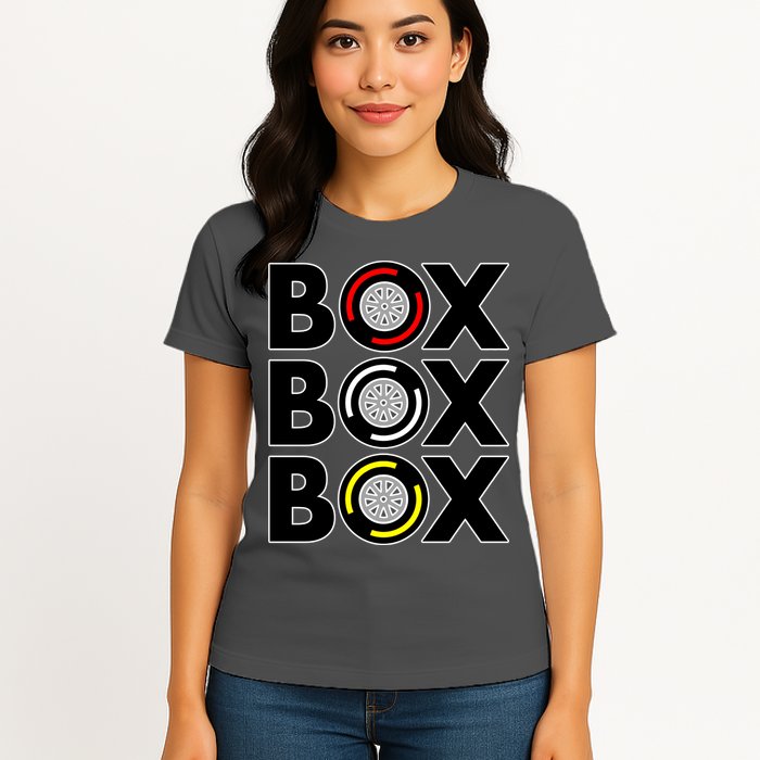 Box Box Box Tire Compound Design Classic Womens T-Shirt
