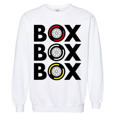 Box Box Box Tire Compound Design Classic Garment-Dyed Sweatshirt