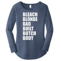 Bleach Blonde Bad Built Butch Body Retro Vintage Funny Women's Perfect Tri Tunic Long Sleeve Shirt