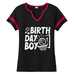 Birthday Boy Basketball Theme Party Future Basketball Player Ladies Halftime Notch Neck Tee