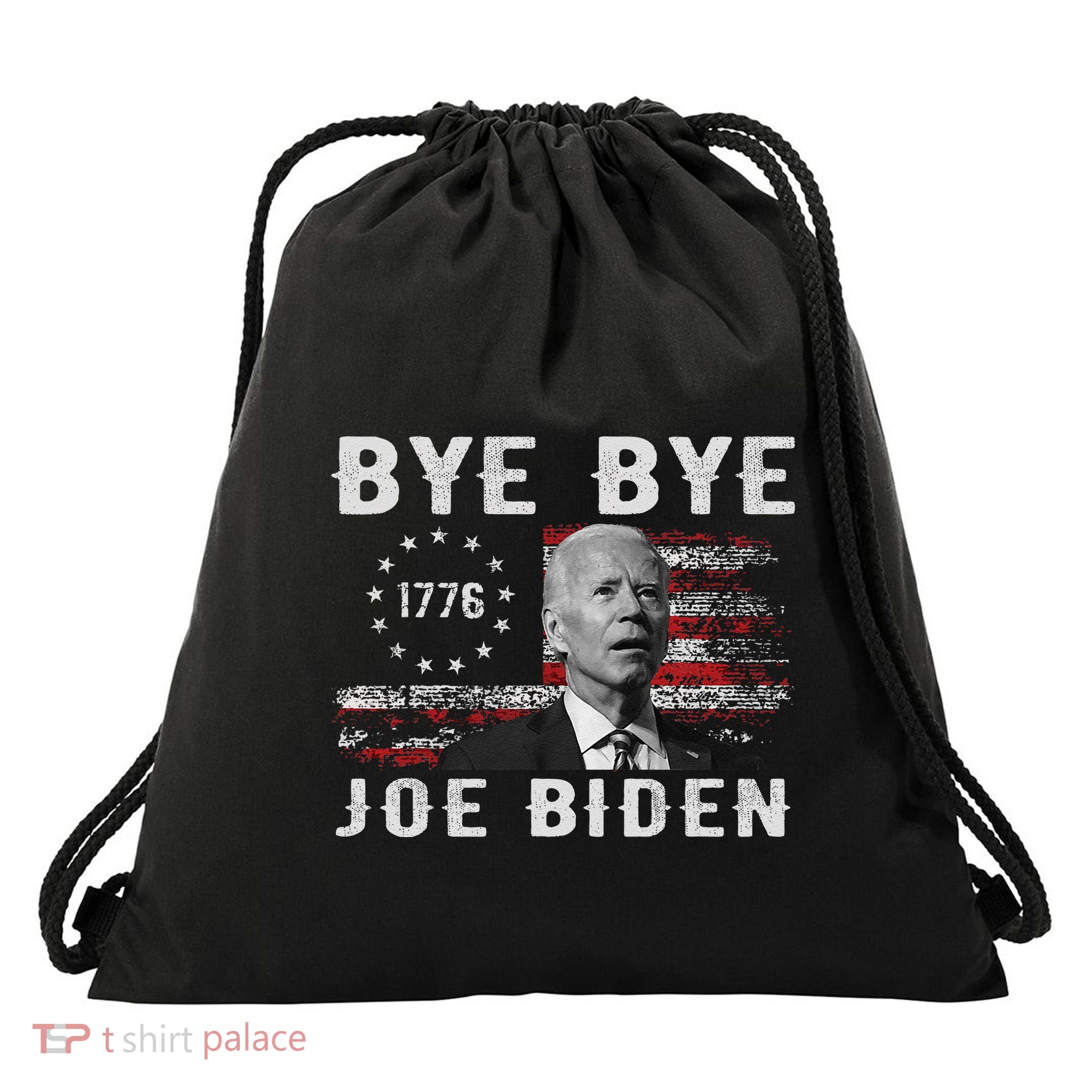 Bye Bye Biden Funny Antibiden Election Drops Out Drawstring Bag