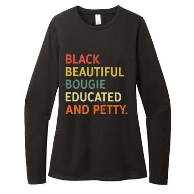 Black Beautiful Bougie Educated And Pretty Gift Womens CVC Long Sleeve Shirt