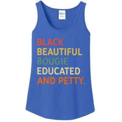 Black Beautiful Bougie Educated And Pretty Gift Ladies Essential Tank