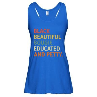 Black Beautiful Bougie Educated And Pretty Gift Ladies Essential Flowy Tank