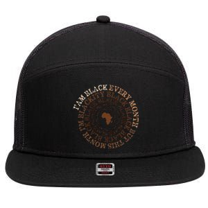 Blackity Black Black Black History Month Celebration 7 Panel Mesh Trucker Snapback Hat