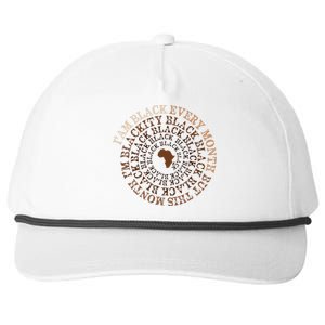 Blackity Black Black Black History Month Celebration Snapback Five-Panel Rope Hat