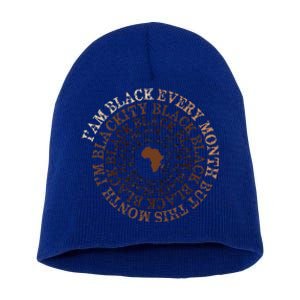 Blackity Black Black Black History Month Celebration Short Acrylic Beanie