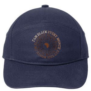 Blackity Black Black Black History Month Celebration 7-Panel Snapback Hat