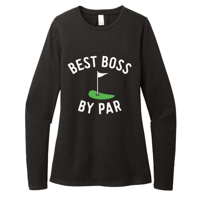 Best Boss By Par Funny Supervisor Golf Golfing Manager Boss Womens CVC Long Sleeve Shirt