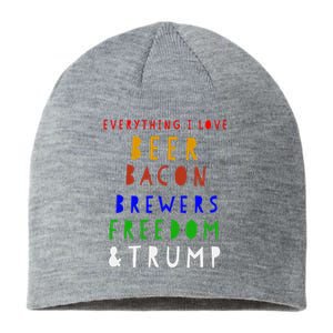 Beer Bacon Brewers Freedom & Trump Milwaukee Basebal Sustainable Beanie