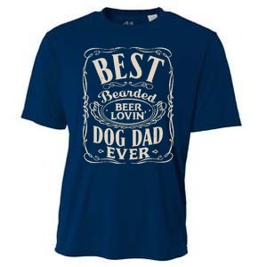 Best Bearded Beer Lovin Dog Dad Ever Funny Dogs Owner Gifts Cooling Performance Crew T-Shirt