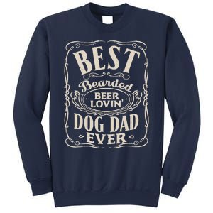 Best Bearded Beer Lovin Dog Dad Ever Funny Dogs Owner Gifts Sweatshirt