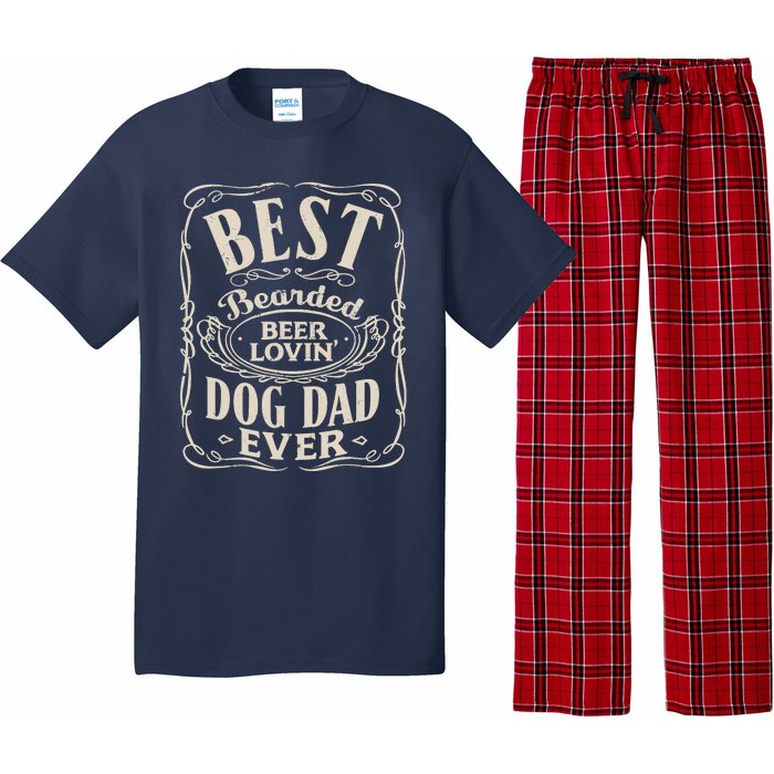 Best Bearded Beer Lovin Dog Dad Ever Funny Dogs Owner Gifts Pajama Set