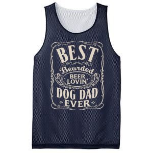 Best Bearded Beer Lovin Dog Dad Ever Funny Dogs Owner Gifts Mesh Reversible Basketball Jersey Tank