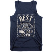 Best Bearded Beer Lovin Dog Dad Ever Funny Dogs Owner Gifts Tank Top