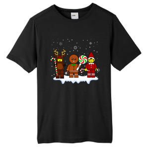 Block Brick Building Figure Christmas Master Builder Tall Fusion ChromaSoft Performance T-Shirt