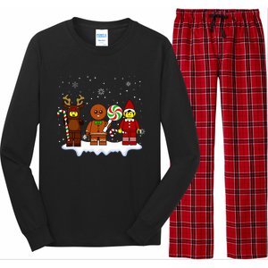 Block Brick Building Figure Christmas Master Builder Long Sleeve Pajama Set